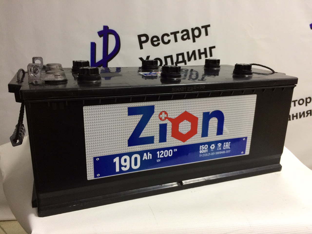 Аккумулятор 6СТ-190 Zion прямая полярность болт