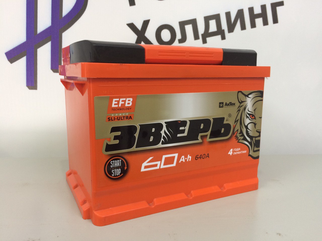 Аккумулятор 6СТ-60 Зверь Кальций EFB обратная полярность