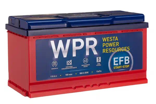 Аккумулятор 6СТ-110 Westa WPR EFB прямая полярность