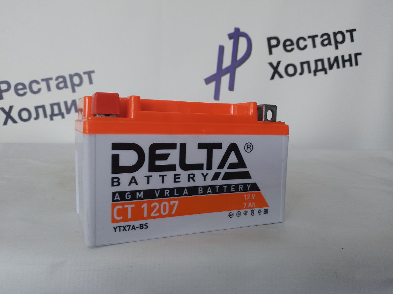 Аккумулятор СТ 1207 Delta AGM прямая полярность (7 Ah)