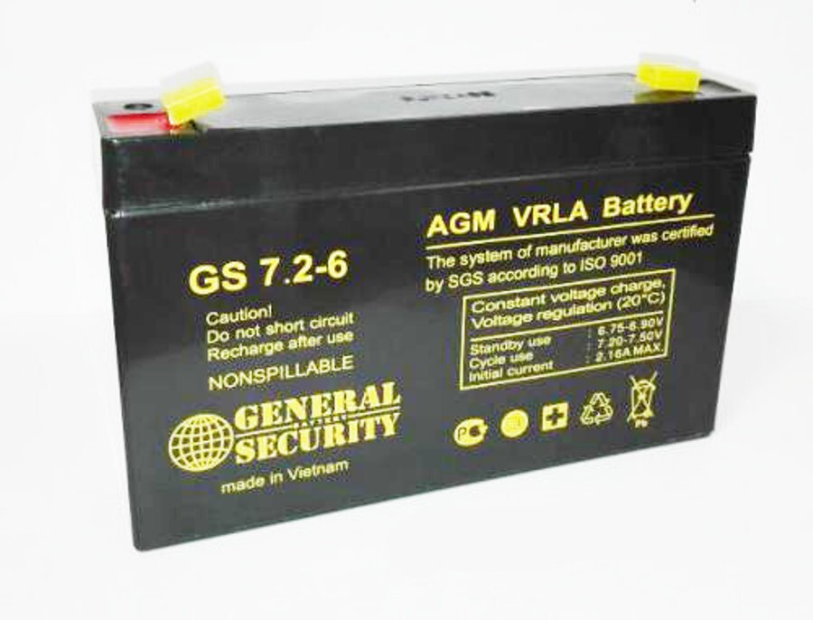 Аккумулятор 6V 7,2Ah General Security