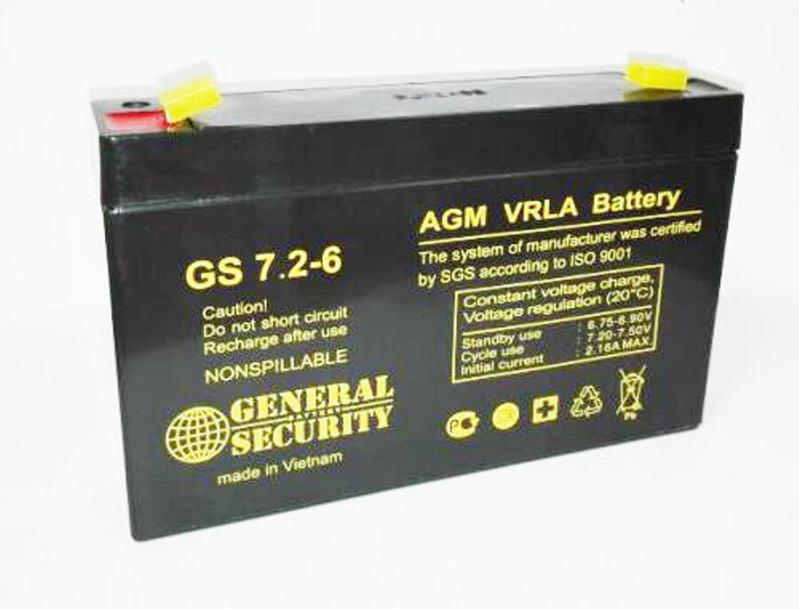 Аккумулятор 6V 7,2Ah General Security