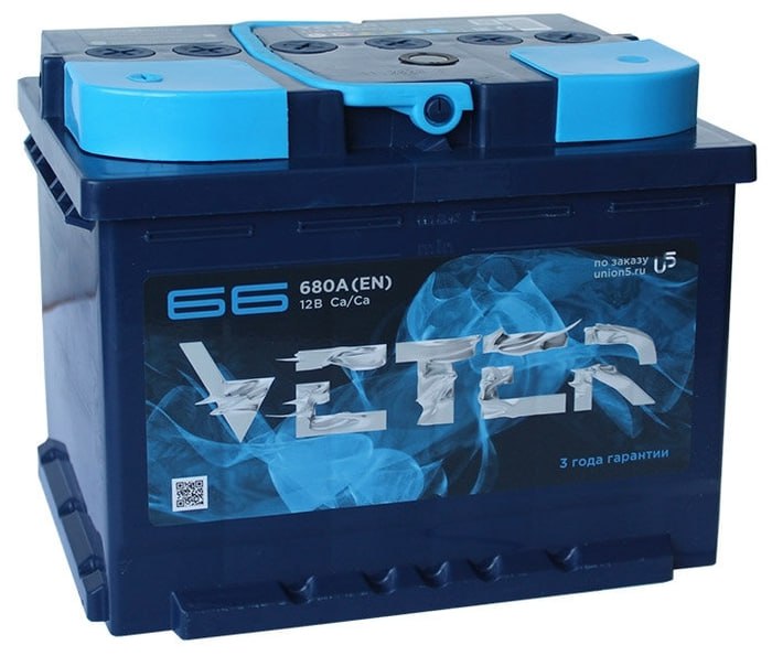 Аккумулятор 6СТ-66 Veter обратная полярность